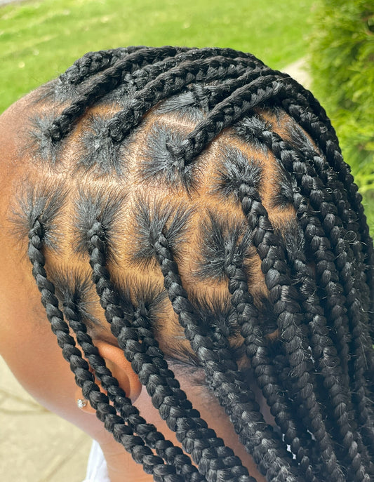 Smedium knotless braids